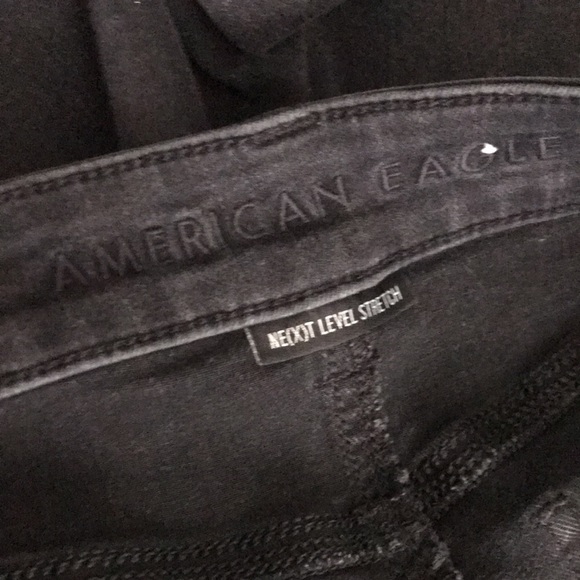 AMERICAN EAGLE NEXT LEVEL STRETCH Hight Rise Black Wash Jeggings | 2 - Picture 11 of 13